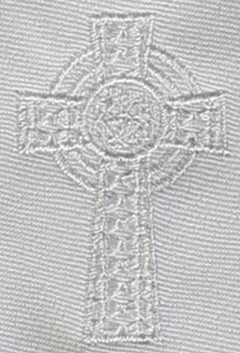 EM5 - Zipper tie with embroidered celtic cross