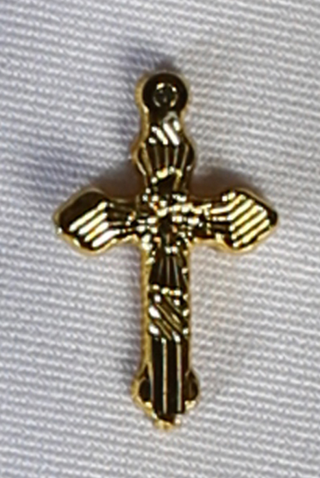 EM6 - Zipper tie with gold cross