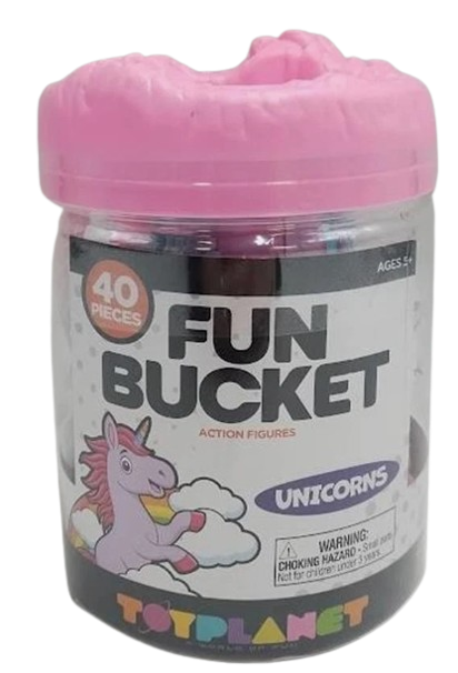 15DH - Toy Planet Fun Bucket Unicorn Set - 40pc