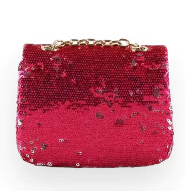 B1301 - Doe A Deer Floral Appliques Sequin Purse Cadiz Boutique, Inc.