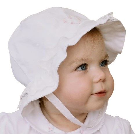 G56 - Florrie White Baby Girls Sun Hat