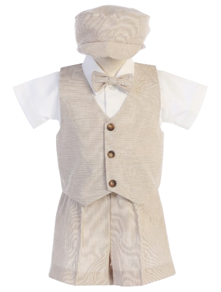 G834 - Linen Vest and Shorts