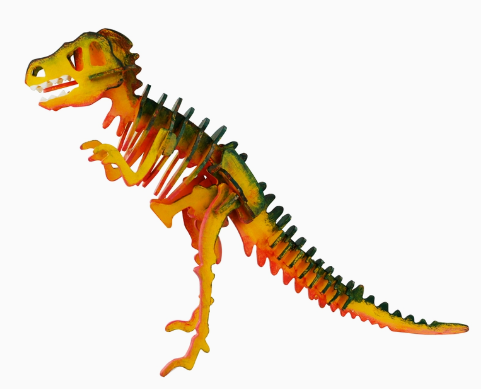 HC201 - 3D Wooden Puzzle with Paint Kit: T-Rex