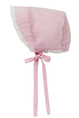 18053 - Seersucker Baby Bonnet
