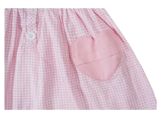 AKOR - Valentines Day Heart Pocket Pink Gingham Dress Cadiz Boutique, Inc.