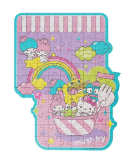 JPZ103 - Wooden Jigzaw Puzzle, Sanrio Little Twin Stars (88pc)