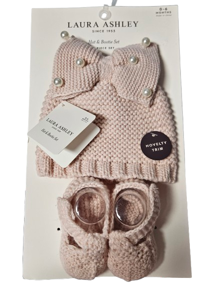 LGKH - Laura Ashley Hat & Bootie Set