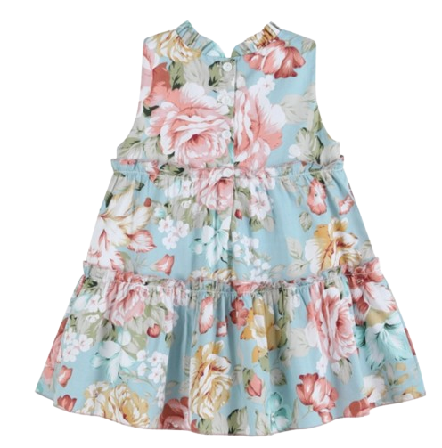 LC0032A - Lil Cactus Floral Print Ruffle Tiered Dress