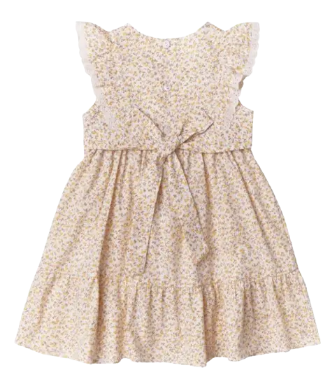 NP393 - Floral Smocked Angel Sleeve Dress Cadiz Boutique, Inc.