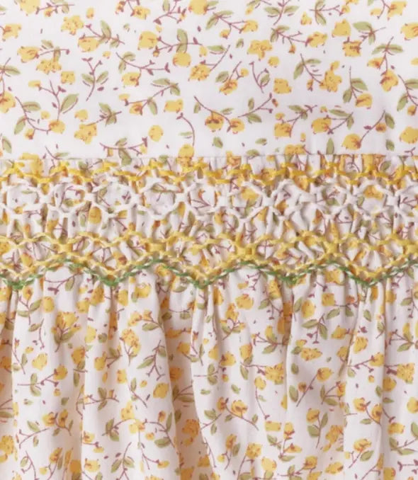 NP393 - Floral Smocked Angel Sleeve Dress Cadiz Boutique, Inc.