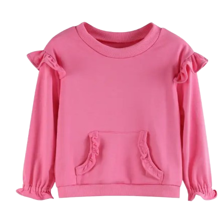 40030 - Ruffle Sweatshirt with Jogger Pant Set