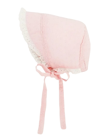 18530 - Pink Clip Dot Baby Bonnet