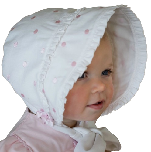 4773PP - Baby Girls Cotton Bonnet