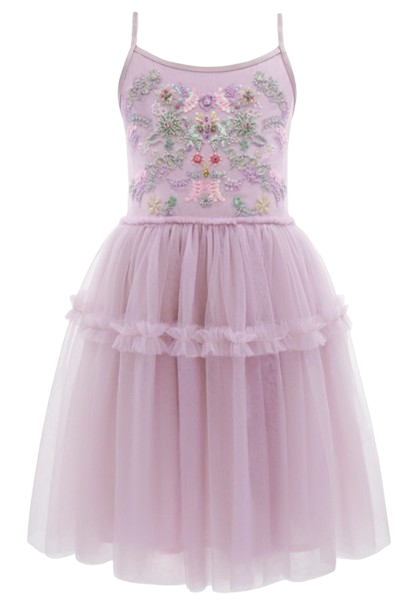 TUS-KDR2P - Vestido princesa de tul bordado vibrante