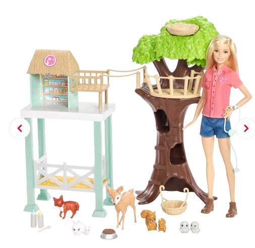 FCP78 - Barbie Pet Rescue Center 8 Animals & Accessories Doll Playsets