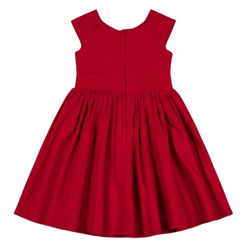 23HG608 - Vestido de fiesta orgánico con mangas cortas y lazo