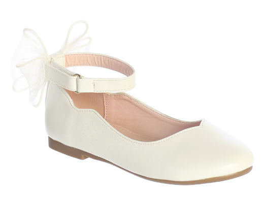 TTS185 - Bailarinas mate con lazo de organza en la parte posterior