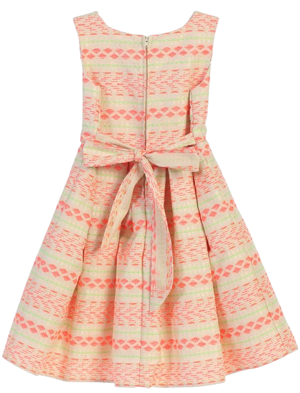 SK636 - Striped Neon Jacquard Dress