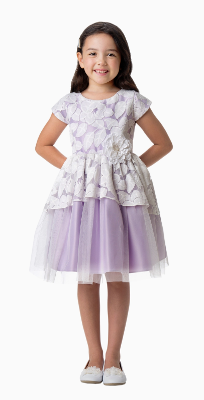 SK894 - Jasmine Lace Peplum with Satin & Mesh