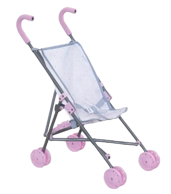 6597 - Perfectly Cute Star Print Fold Up Stroller for Baby Doll