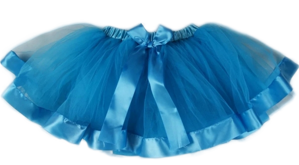 TT112BL - Blue Wide Ribbon Tutu Skirt