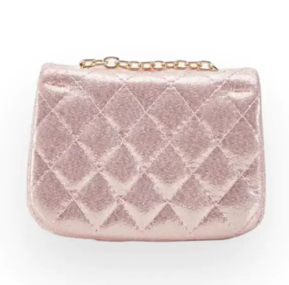 B1236SS - Doe A Deer Floral Shiny Quilted Purse Cadiz Boutique, Inc.