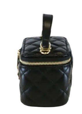 B1253B - Quilted Top-Handle Bag w/ Charms Cadiz Boutique, Inc.