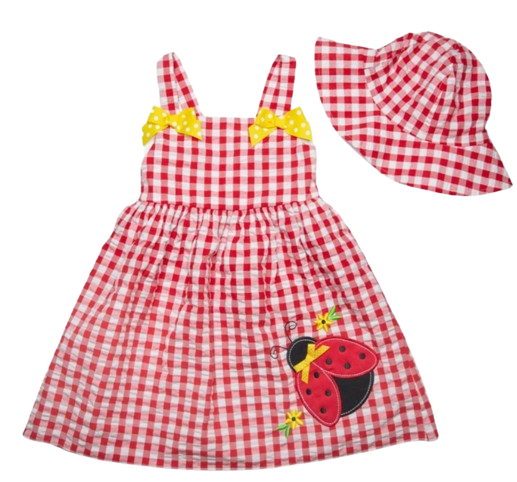 3XR9 - Good Lad Appliqued Sundresses with Matching Floppy Hat