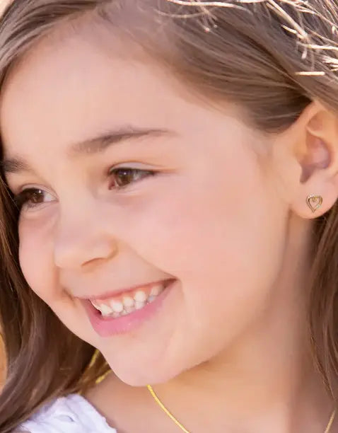 GPE-220 - Cherished Moments 14K Gold-Plated Heart Open Earrings Cadiz Boutique, Inc.