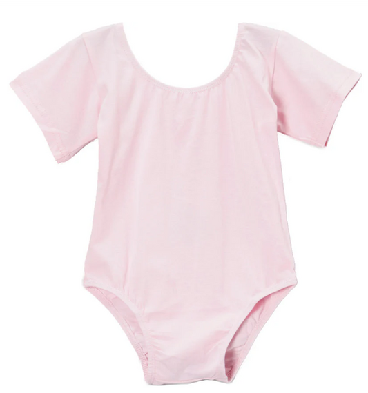 LT006P - Pink Short Sleeve Leotard