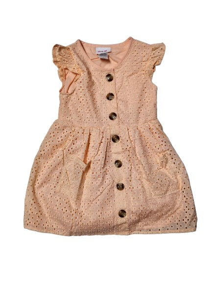 LLO1 - Orange Dress with Straw Hat