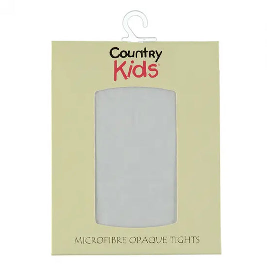 Country Kids - CK010W - Microfibre Opaque Tights White Cadiz Boutique, Inc.