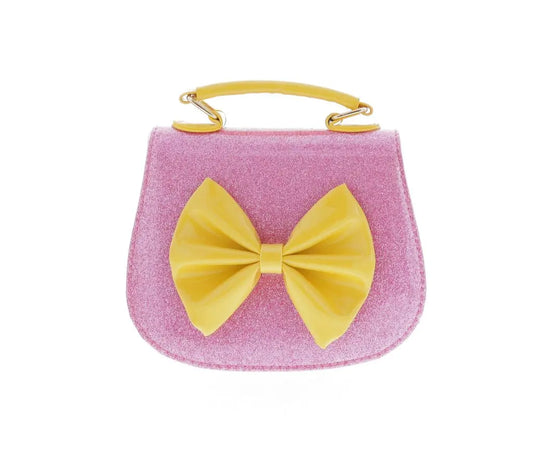 BOE018 - Patent Horse Shoe Large Bow with Top Handle Bag Cadiz Boutique, Inc.