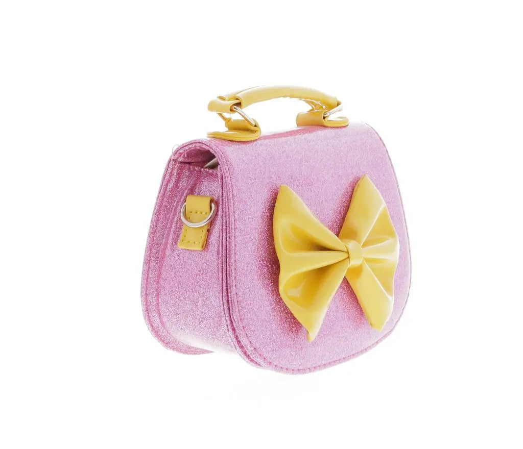 BOE018 - Patent Horse Shoe Large Bow with Top Handle Bag Cadiz Boutique, Inc.