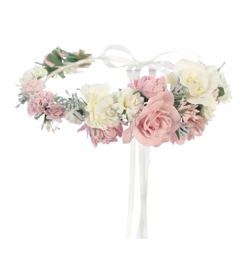 TT117 - Floral Crown with Big flower center Cadiz Boutique, Inc.