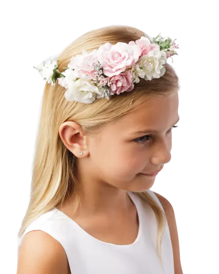 TT117 - Floral Crown with Big flower center Cadiz Boutique, Inc.