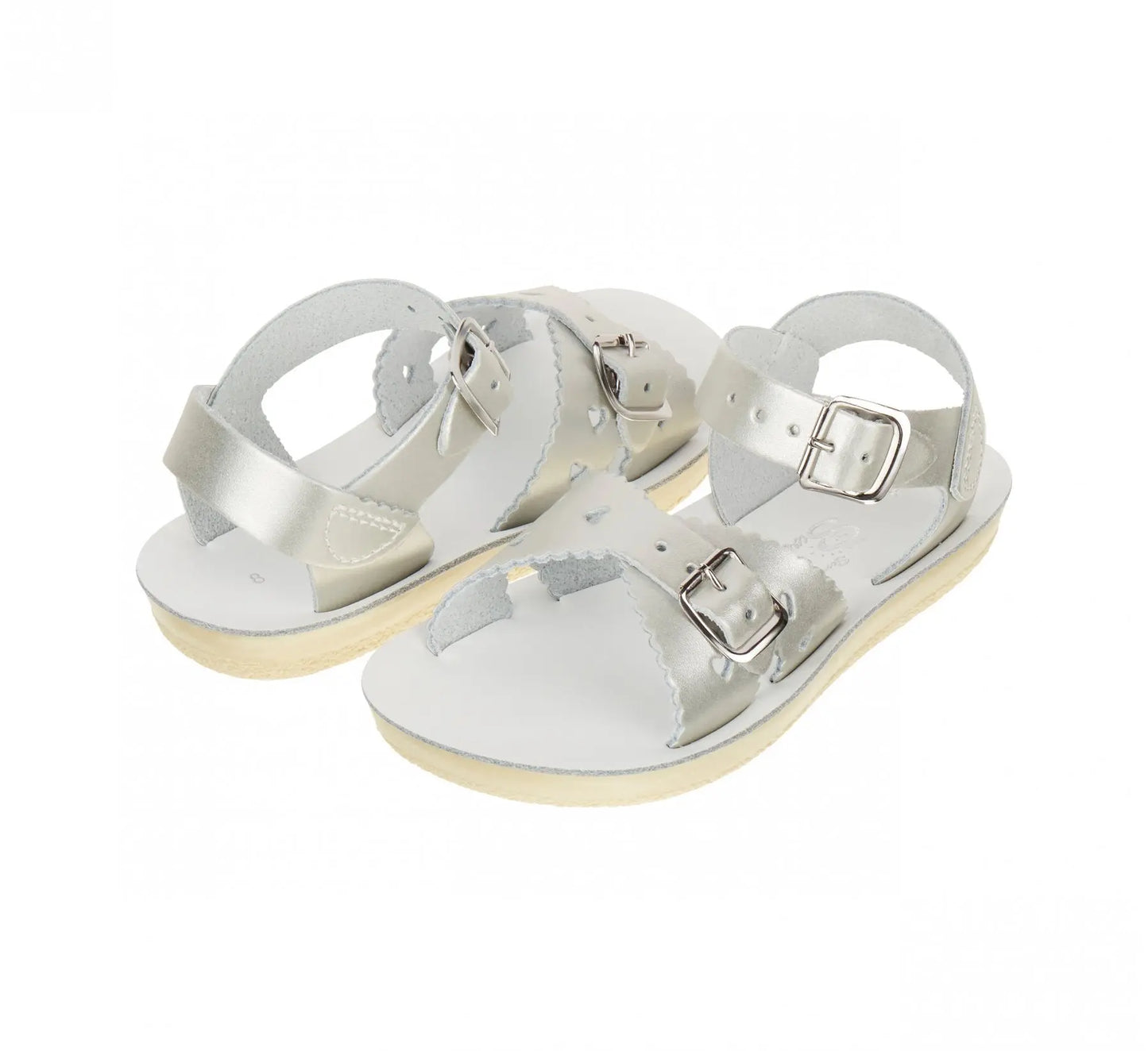 Saltwater Sandals 1412 - Sweetheart Silver Cadiz Boutique