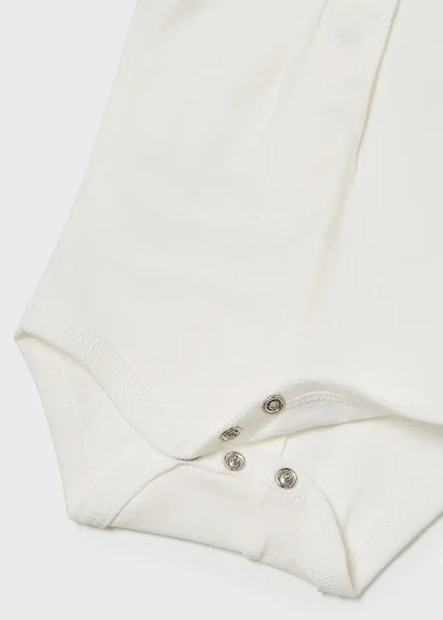 Mayoral 1712W - Bodysuit ECOFRIENDS newborn girl White Cadiz Boutique, Inc.