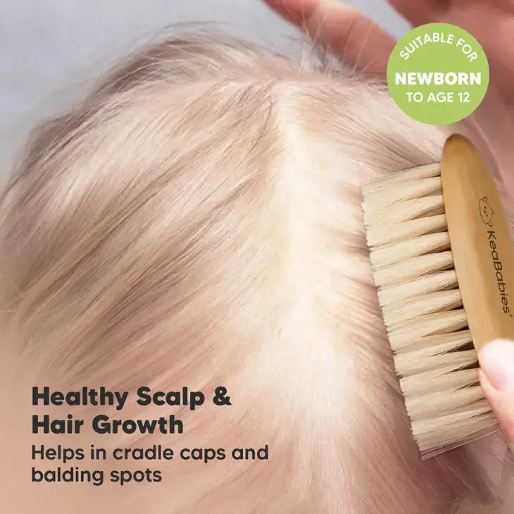 KB031-002 - KeaBabies Baby Hair Brush (Walnut) Cadiz Boutique, Inc.