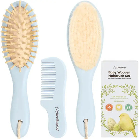 KB-HBSE - KeaBabies Baby Hair Brush and Comb Set Cadiz Boutique, Inc.