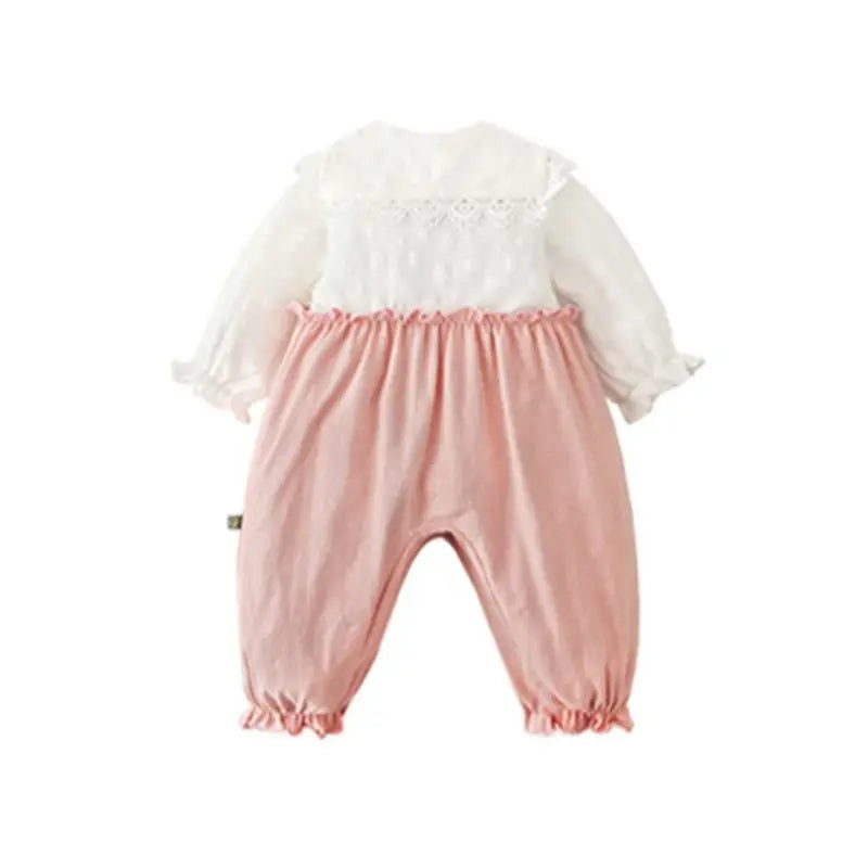 White & Pink Fake Two Piece Jumpsuit Cadiz Boutique