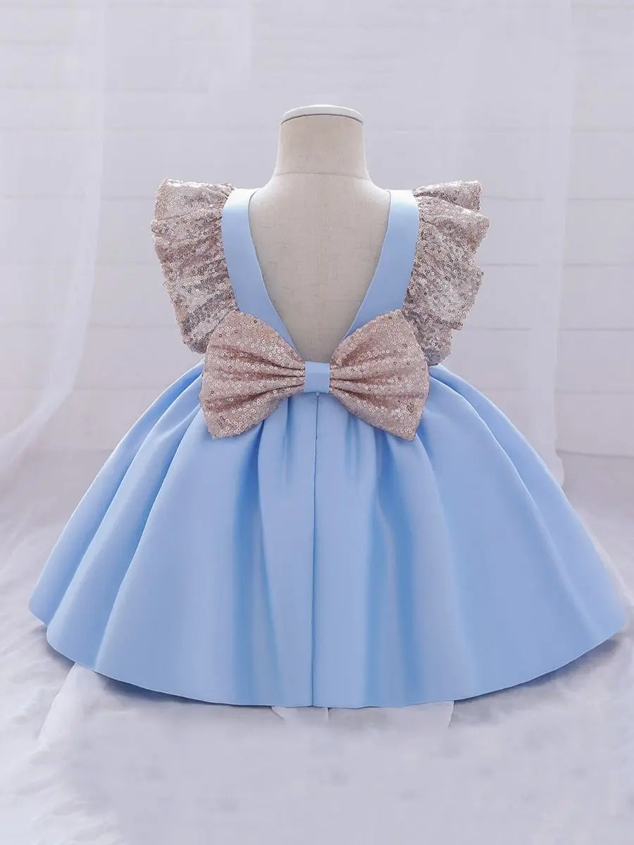 K15261 - Kid Girl Sequins Flutter Sleeve Cadiz Boutique, Inc.