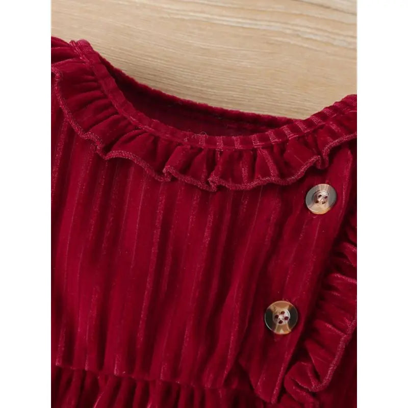 2 Pieces Baby Girl Red Jumpsuit & Headband Cadiz Boutique, Inc.