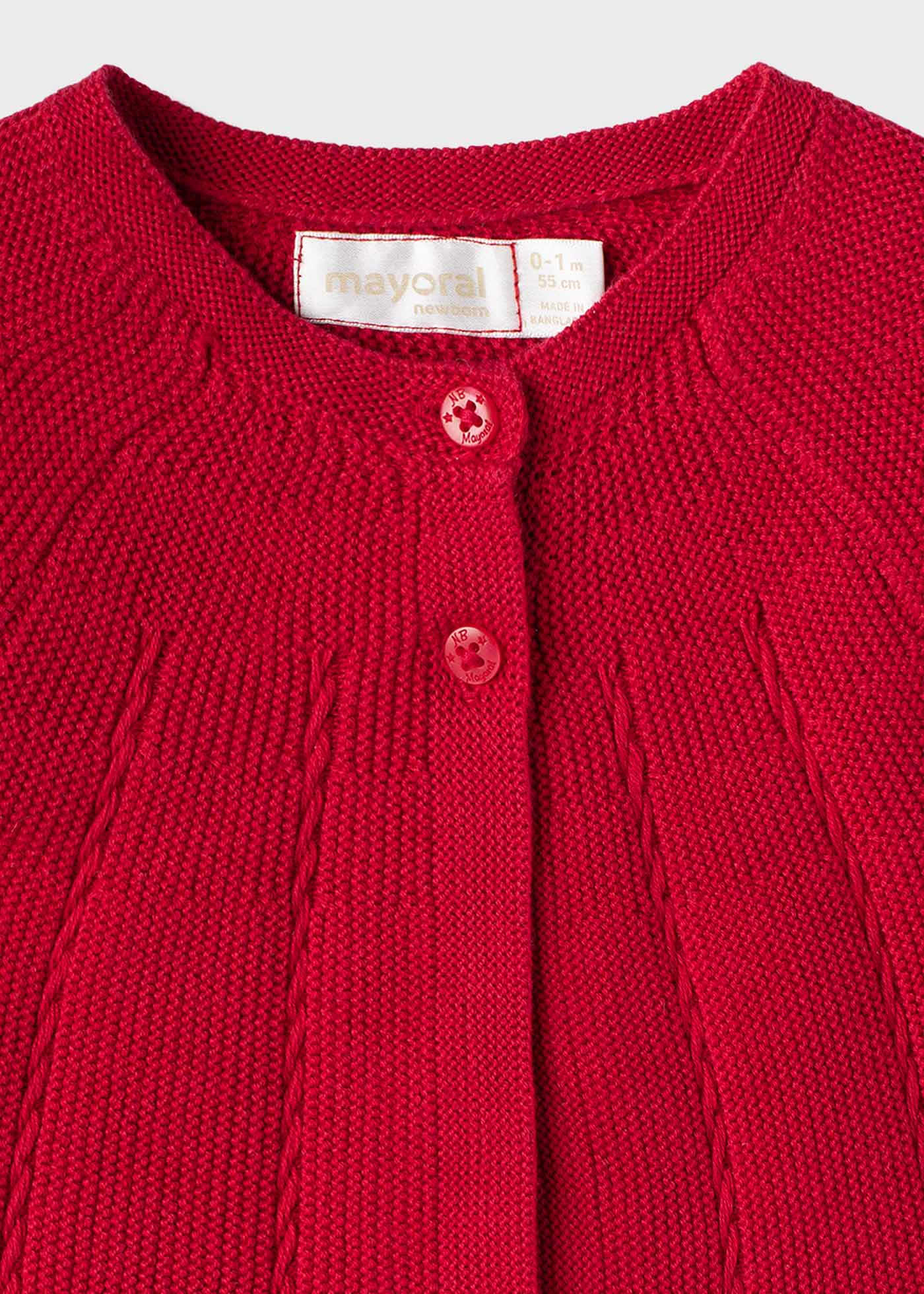 Mayoral 2368R - ECOFRIENDS Cardigan - Red Cadiz Boutique