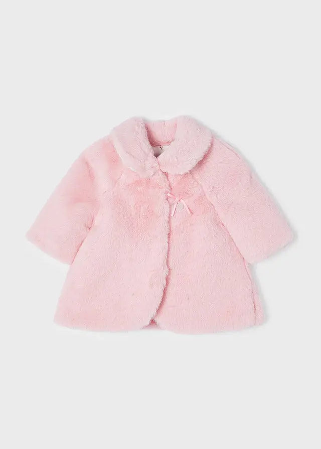 2405P - Mayoral Faux Fur Coat Soft Pink Cadiz Boutique, Inc.