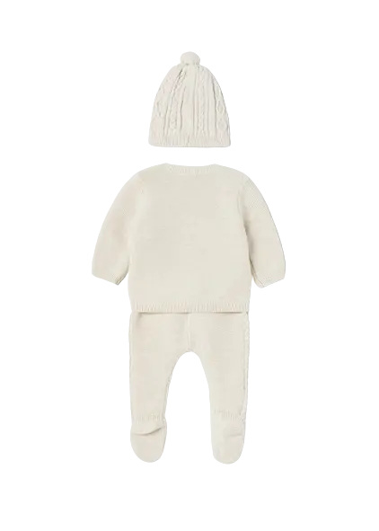 M2509 - Mayoral Knitted Leg Warmer With Hat Set ECOFRIENDS - Ivory Cadiz Boutique, Inc.