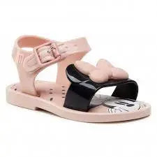 Mini Melissa - 33234BB - Minnie Mouse Bows Detailing Sandals in Beige/Black Cadiz Boutique, Inc.