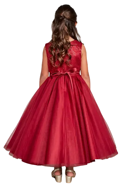 TT5752 - Sequin with Pearl Criss Cross Bodice with Tulle Cadiz Boutique, Inc.