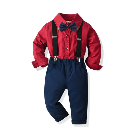 62407 - Red Shirt With Suspender Pants Cadiz Boutique, Inc.