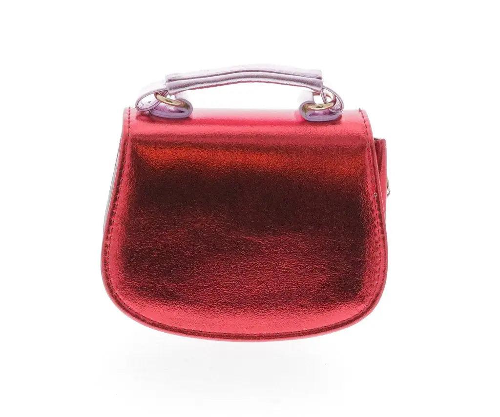 DOD628 - Big Bow Metallic Crossbody Horseshoe Purse - Red Cadiz Boutique, Inc.
